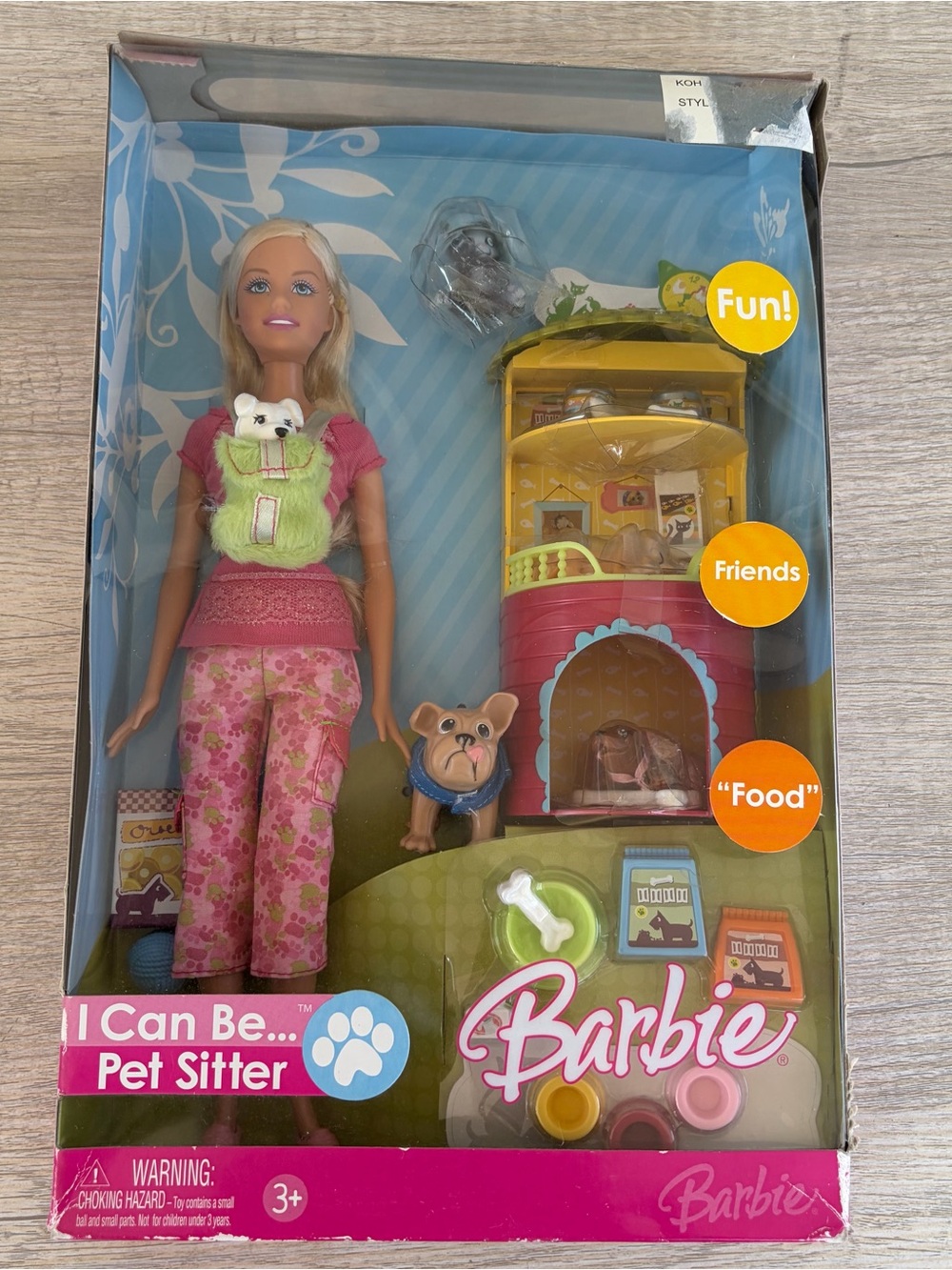 Vintage 2006 Barbie I Can Be a Pet Sitter Doll Pet Accessories- Mattel New